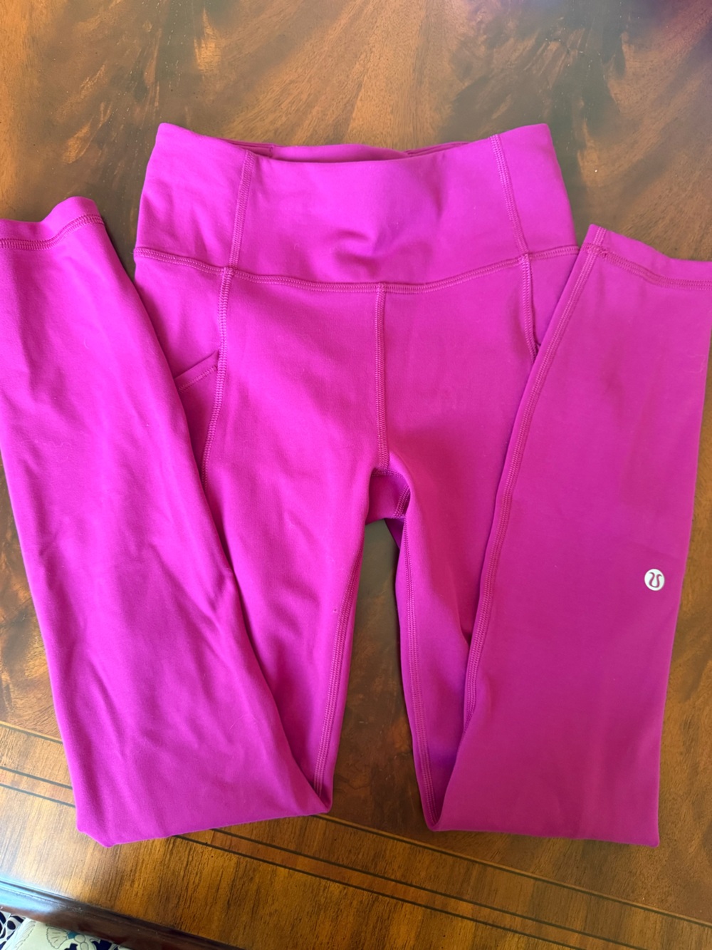 lululemon Align Hi Rise Leggings w/side pockets. Ripened Raspberry